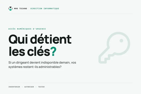 Le dirigeant devient indisponible demain : qui détient les clés numériques?