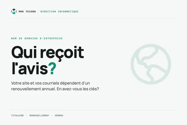 Votre nom de domaine expire demain. Qui reçoit l'avis?