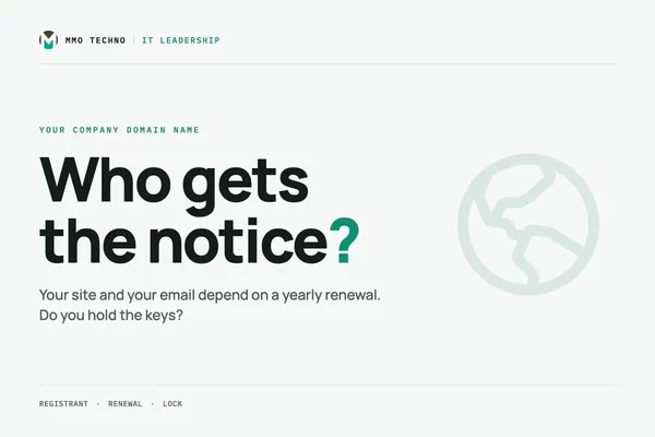 Your domain name expires tomorrow. Who gets the notice?