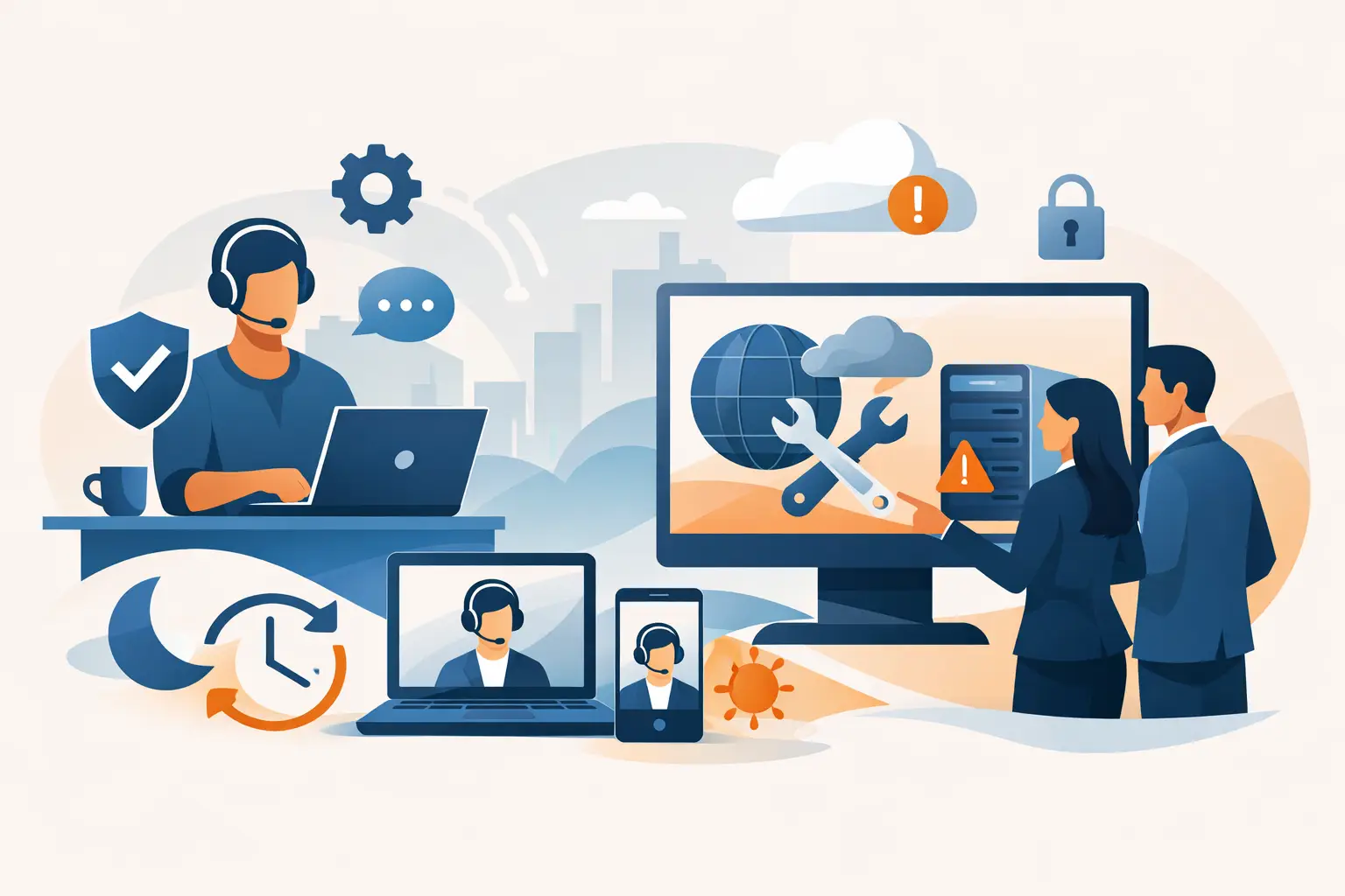 Soutien technique informatique 24 7 pour PME